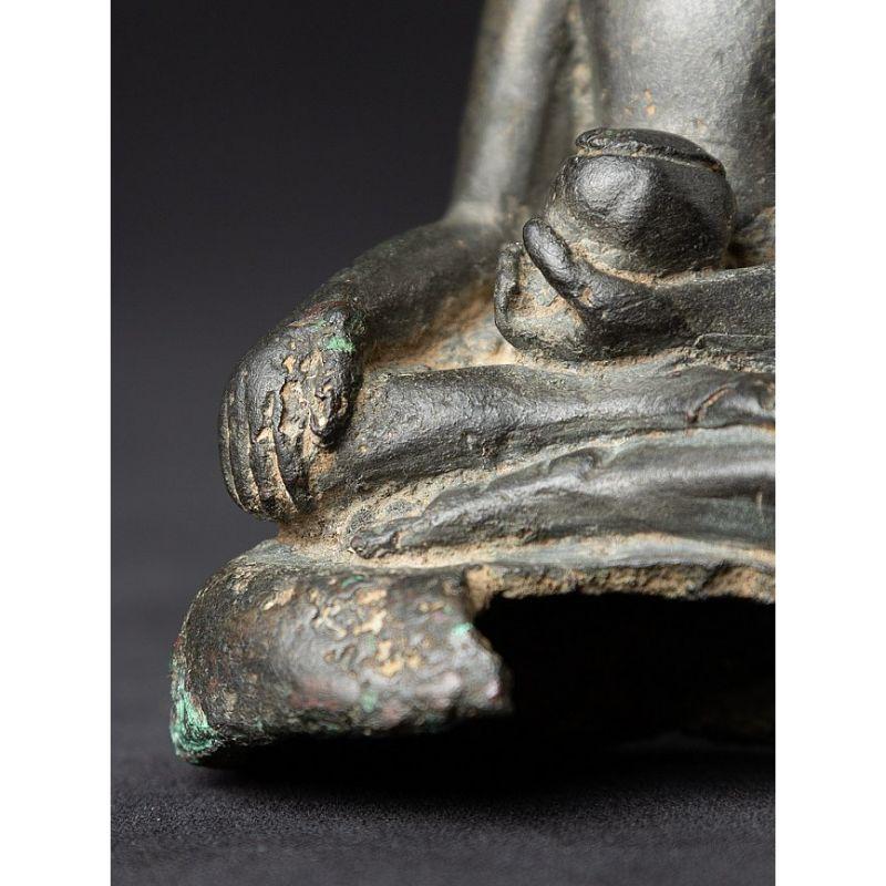 Special Antique Bronze Pyu Buddha Statue from Burma For Sale 13