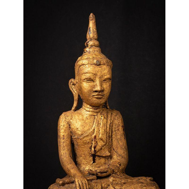 Special Antique Bronze Shan Buddha from Burma For Sale 6