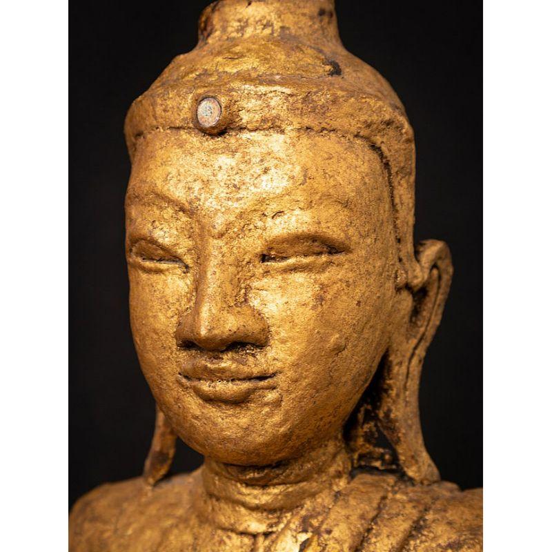 Special Antique Bronze Shan Buddha from Burma For Sale 10