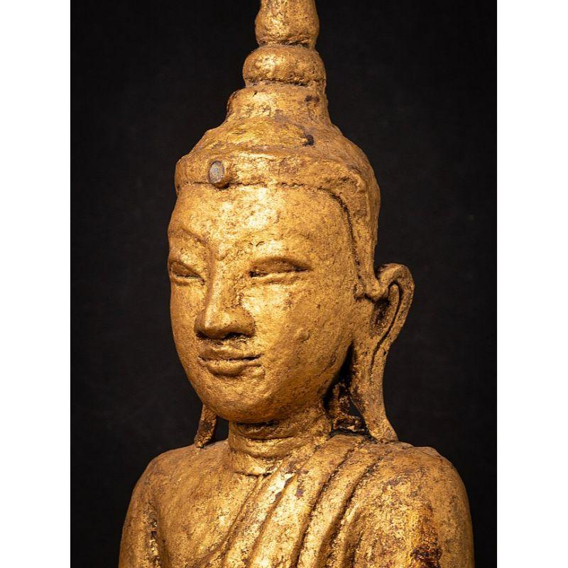 Special Antique Bronze Shan Buddha from Burma For Sale 1