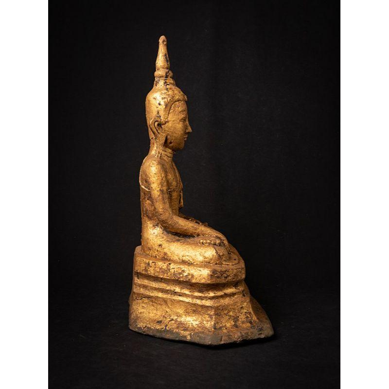 Special Antique Bronze Shan Buddha from Burma For Sale 4
