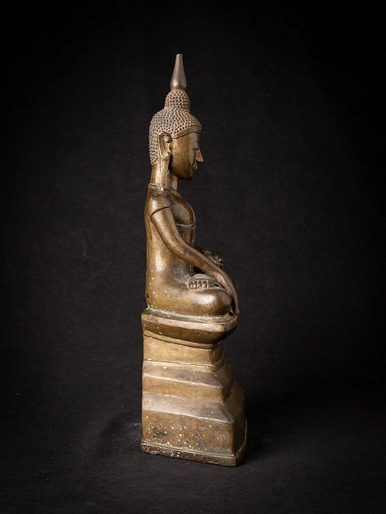 18th Century and Earlier Special Antique Bronze Shan Buddha Statue from Burma For Sale