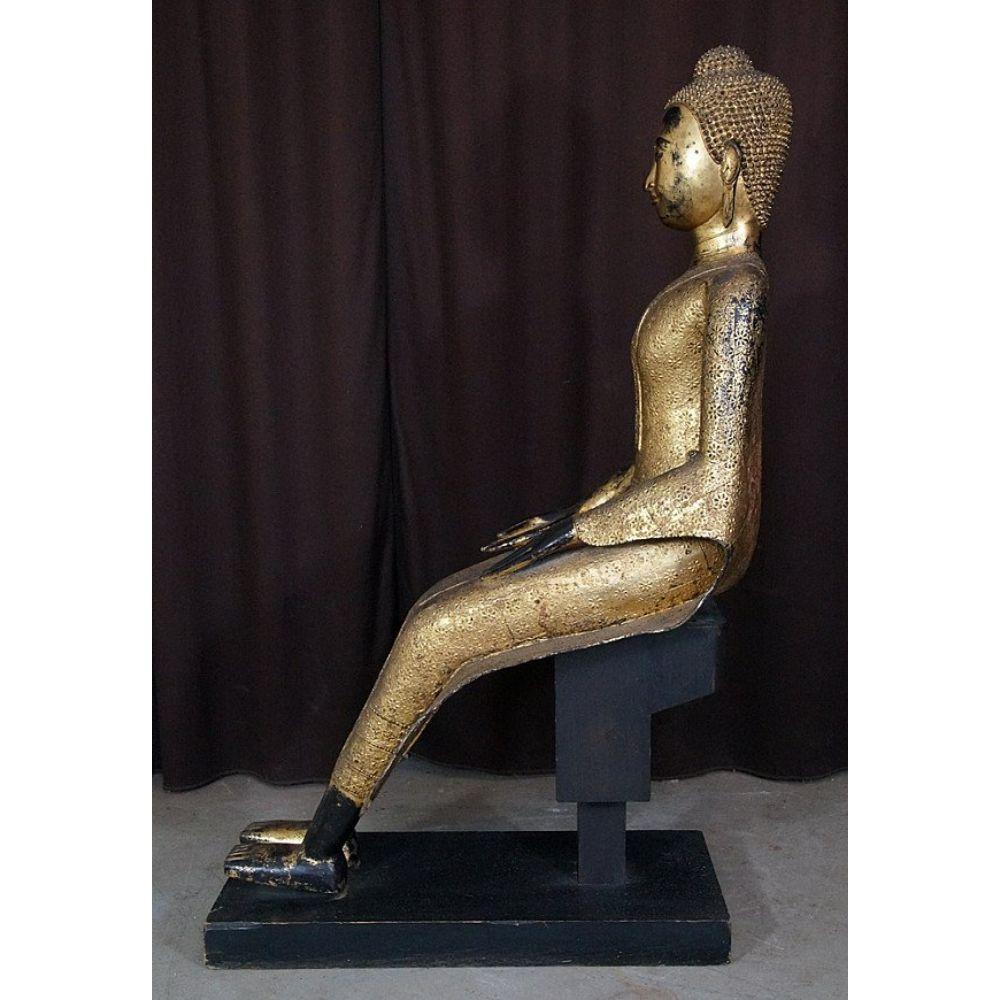 19th Century Special Antique Bronze Thai Buddha Statue from Thailand For Sale