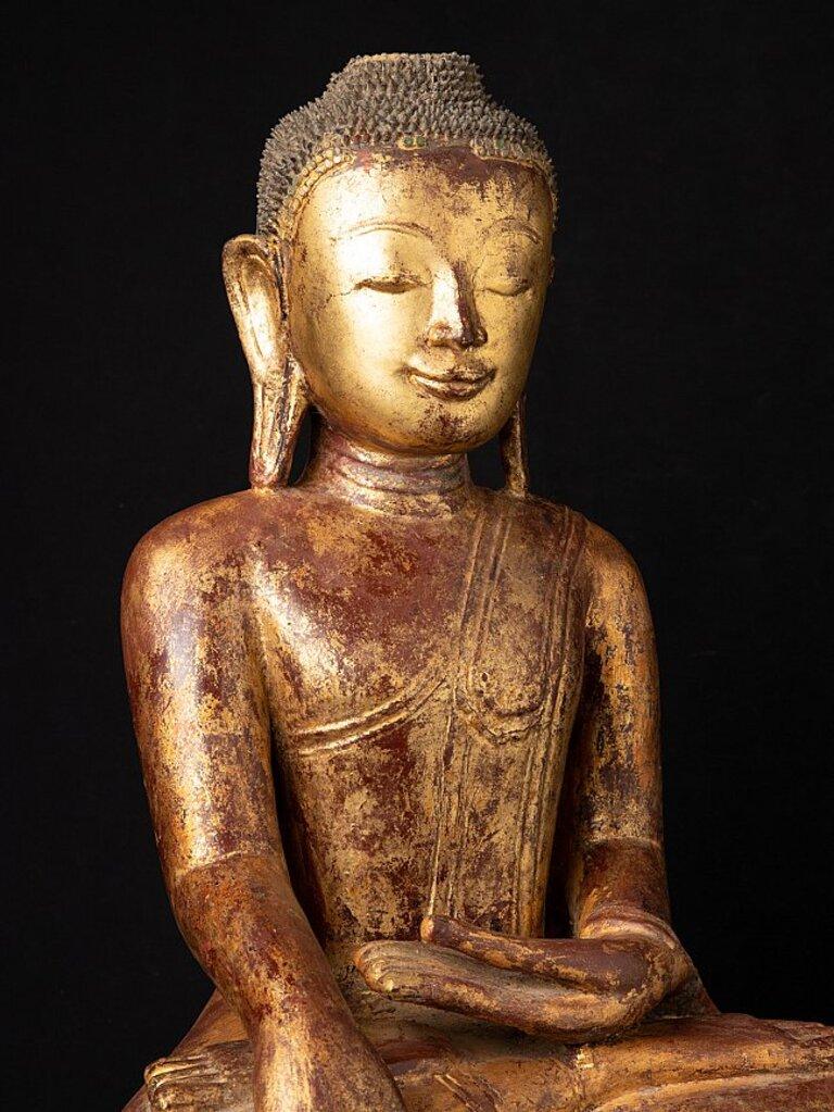 Special antique Burmese Ava Buddha statue from Burma For Sale 6