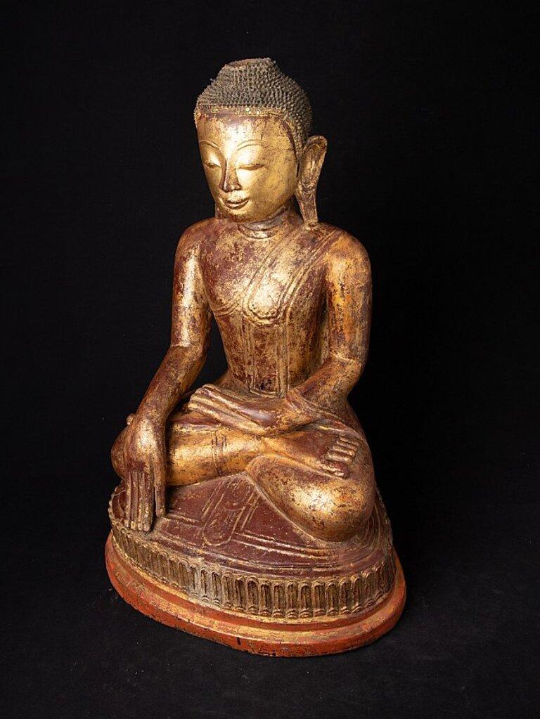 Special antique Burmese Ava Buddha statue from Burma For Sale 8