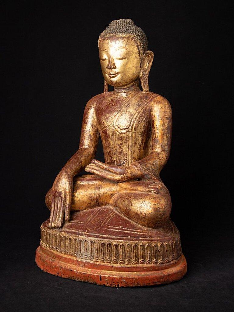 18th Century and Earlier Special antique Burmese Ava Buddha statue from Burma For Sale