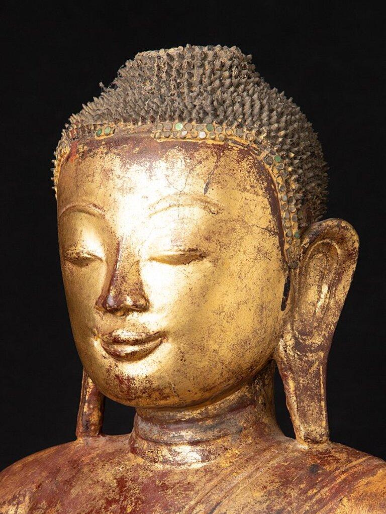 Special antique Burmese Ava Buddha statue from Burma For Sale 1