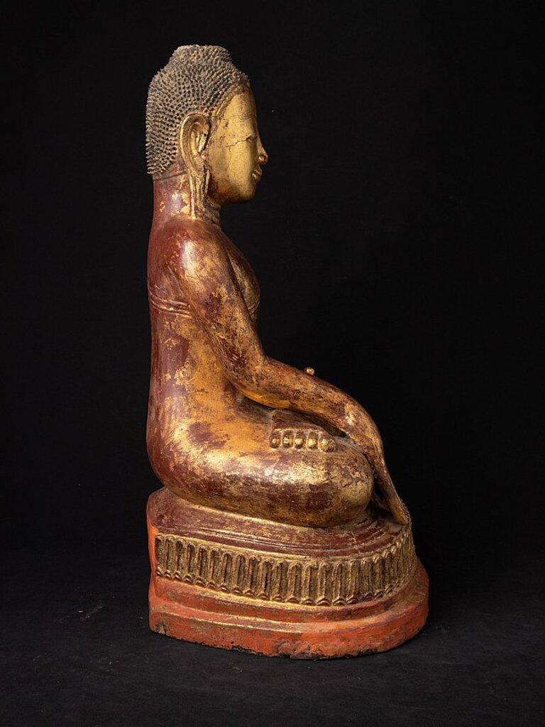 Special antique Burmese Ava Buddha statue from Burma For Sale 4