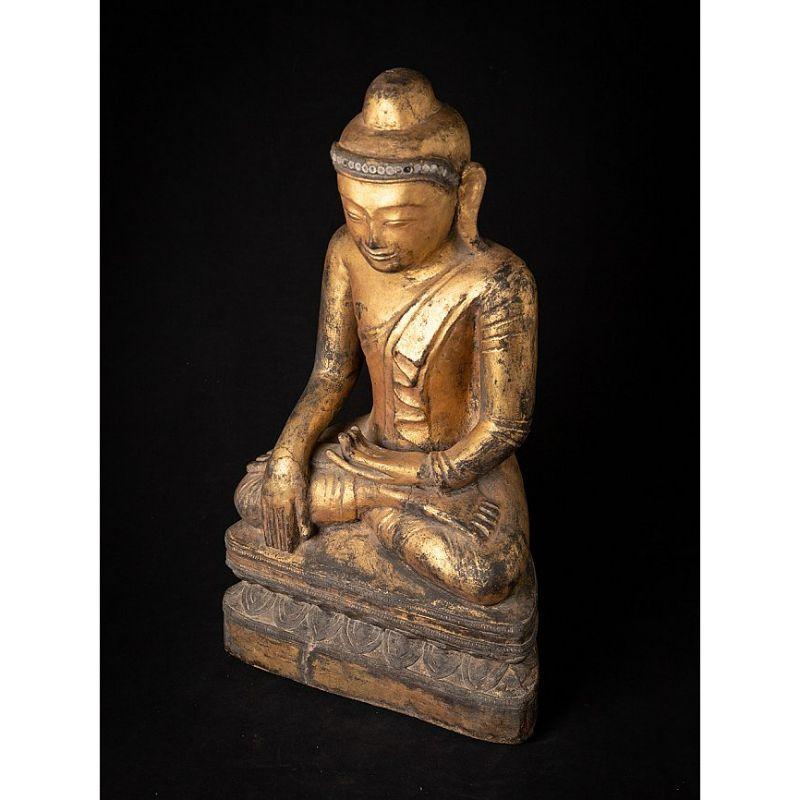 Sondere antike burmesische Buddha-Statue aus Burma im Angebot 7
