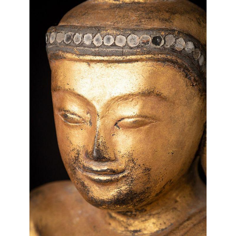 Sondere antike burmesische Buddha-Statue aus Burma im Angebot 9