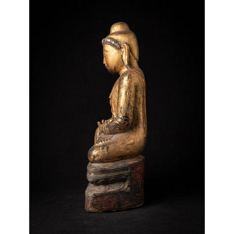 Sondere antike burmesische Buddha-Statue aus Burma (Birmanisch) im Angebot