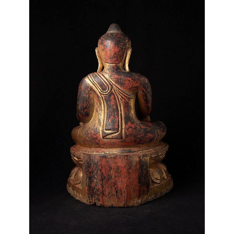 18th Century and Earlier Special Antique Burmese Buddha Statue from Burma For Sale