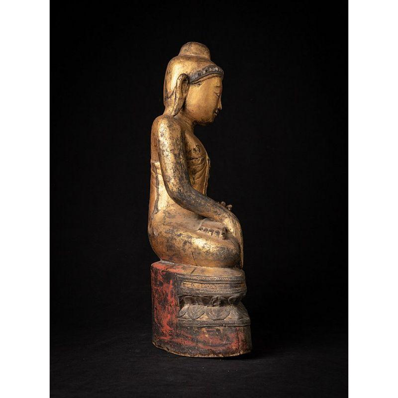 Wood Special Antique Burmese Buddha Statue from Burma For Sale