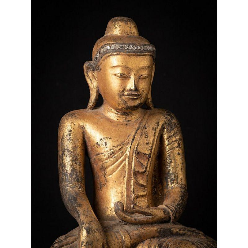 Sondere antike burmesische Buddha-Statue aus Burma im Angebot 1
