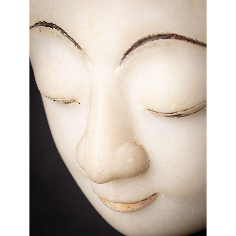 Special Antique Marble Buddha Head from Burma Original Buddhas 8