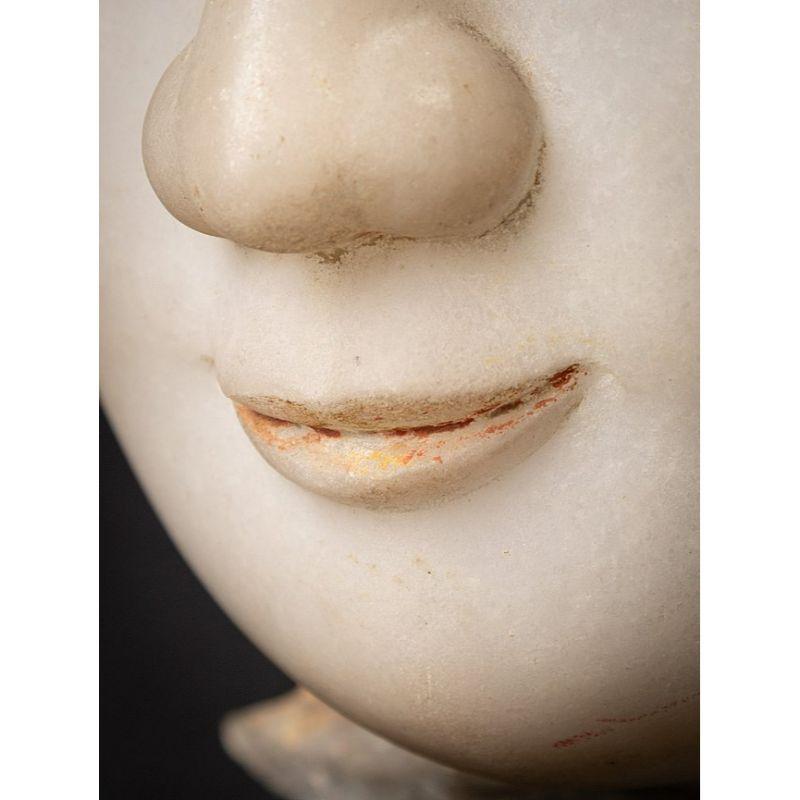 Special Antique Marble Buddha Head from Burma Original Buddhas 10