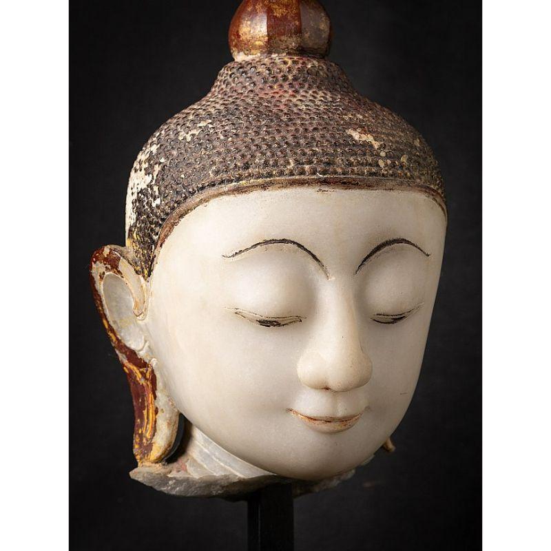 Special Antique Marble Buddha Head from Burma Original Buddhas 3