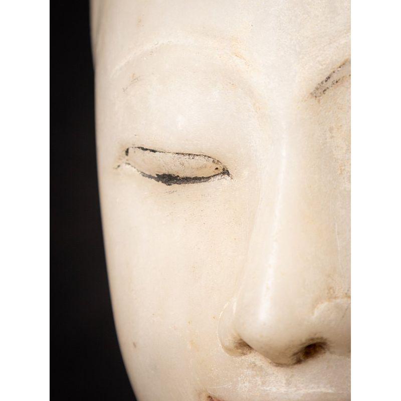 Special Antique Marble Burmese Buddha Head from Burma 10