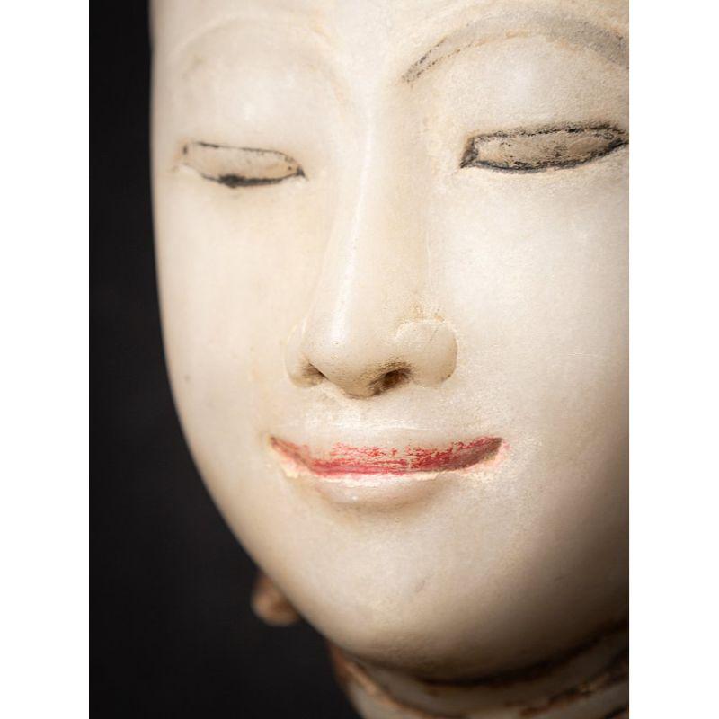 Special Antique Marble Burmese Buddha Head from Burma 11