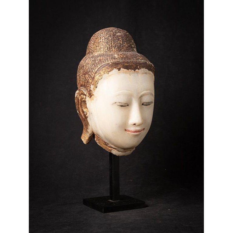 Special Antique Marble Burmese Buddha Head from Burma For Sale at 1stDibs