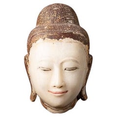 Special Antique Marble Burmese Buddha Head from Burma