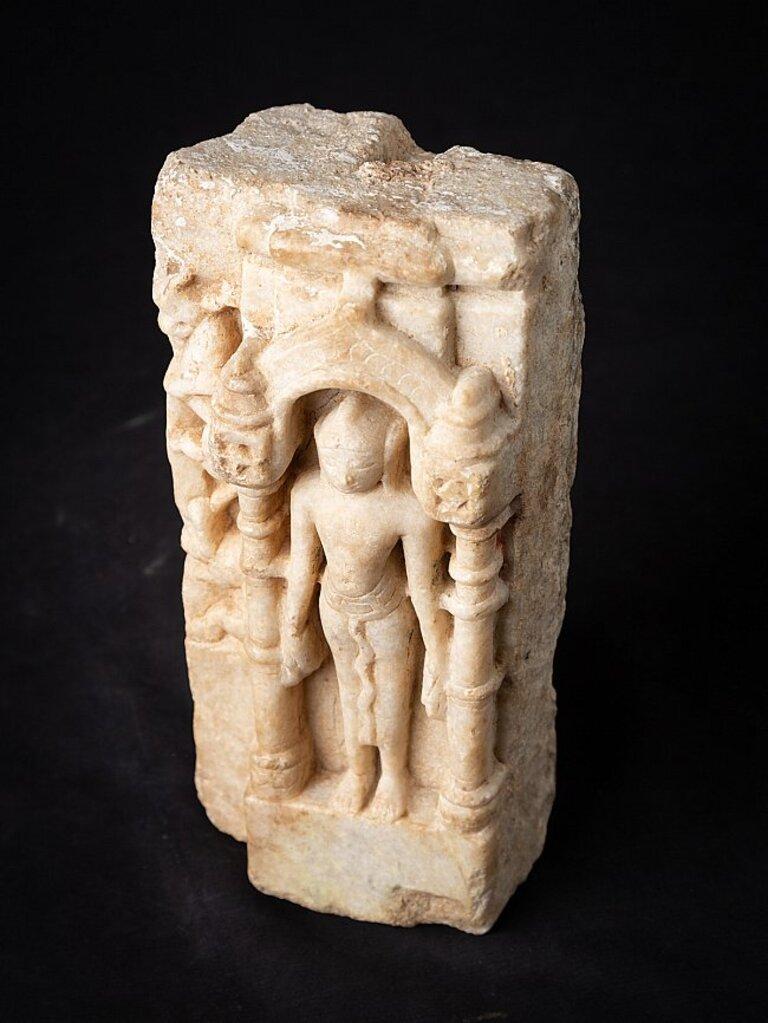Special Antique Marble Jain Figure from Indian Temple from India For Sale 9