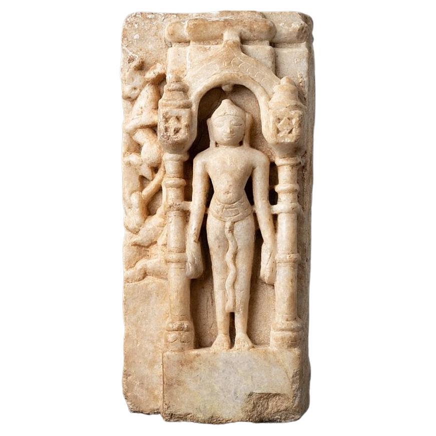 Special Antique Marble Jain Figure from Indian Temple from India For Sale