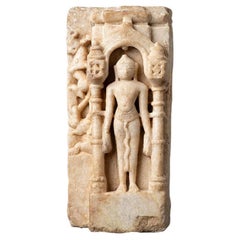 Speziale antike Jain-Figur aus Marmor aus dem indischen Tempel aus Indien