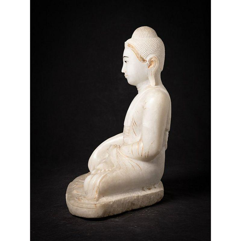 Special antique marble Mandalay Buddha statue from Burma For Sale 12