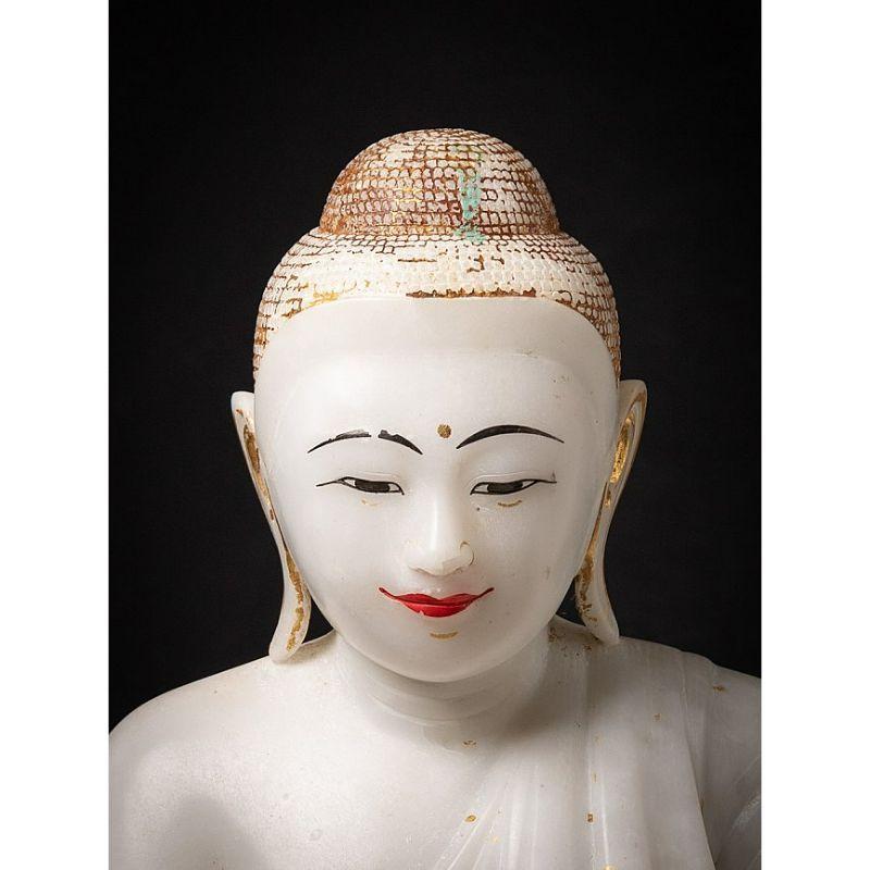 Burmese Special antique marble Mandalay Buddha statue from Burma For Sale