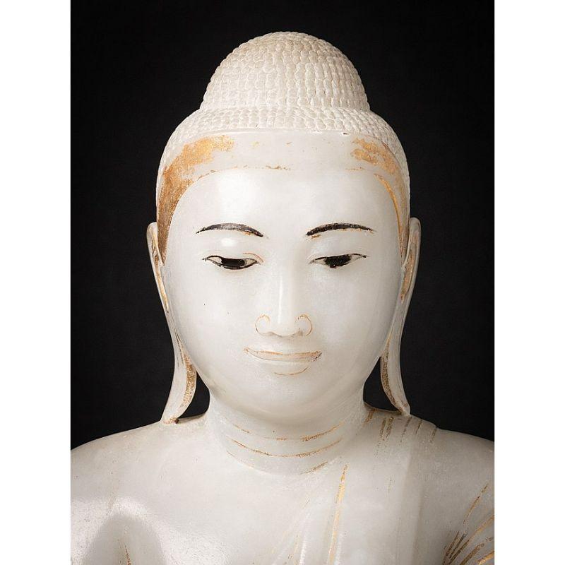 Burmese Special antique marble Mandalay Buddha statue from Burma For Sale