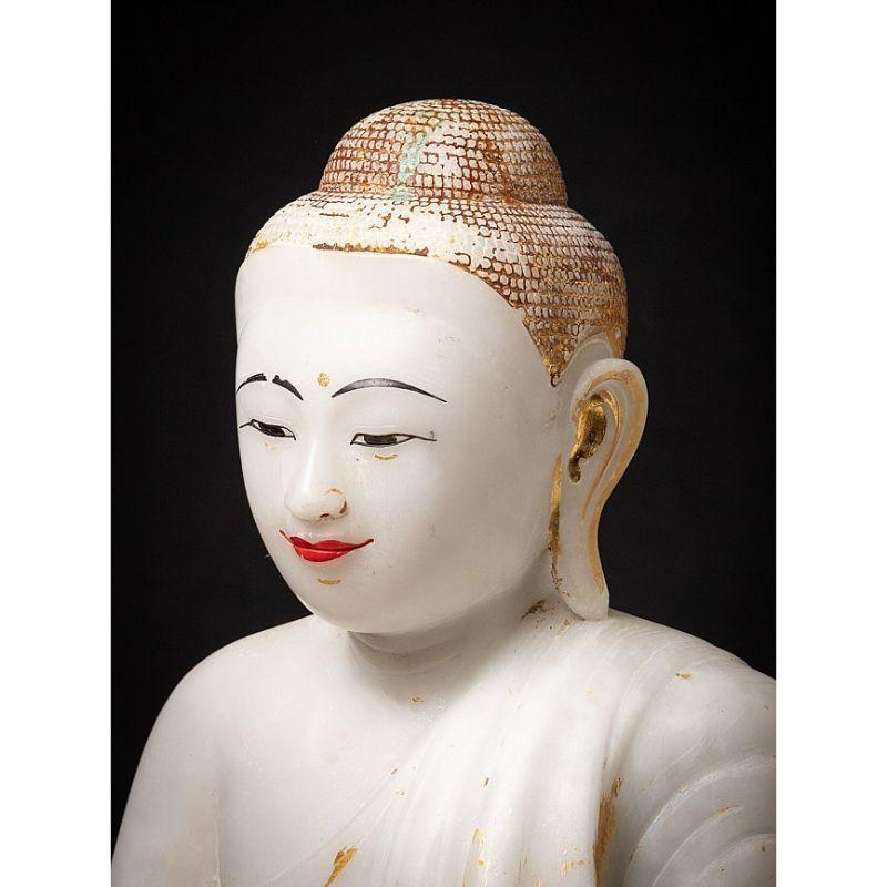 Marble Special antique marble Mandalay Buddha statue from Burma For Sale