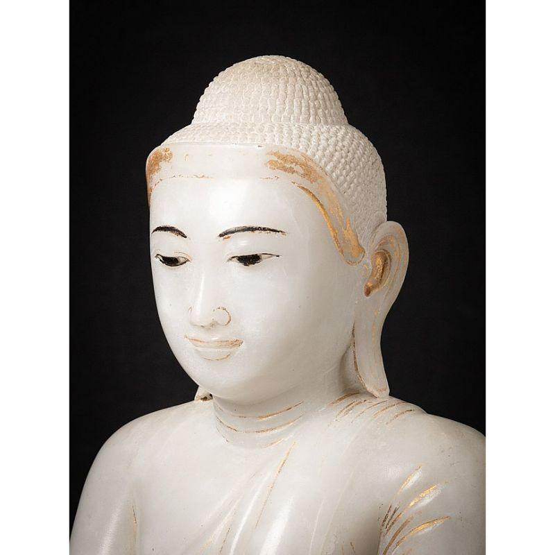 Marble Special antique marble Mandalay Buddha statue from Burma For Sale