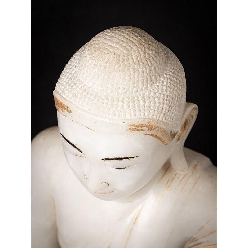 Special antique marble Mandalay Buddha statue from Burma For Sale 2