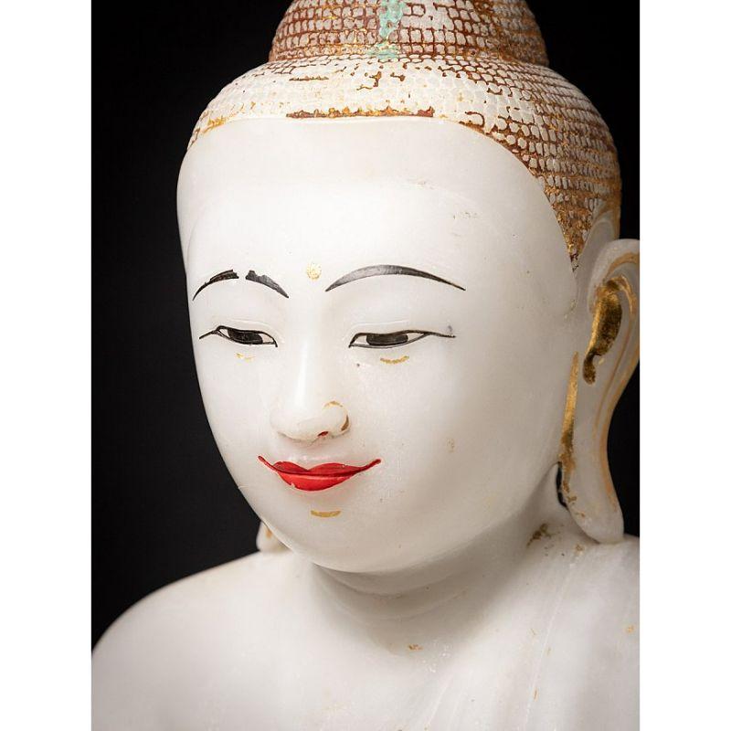 Special antique marble Mandalay Buddha statue from Burma For Sale 3