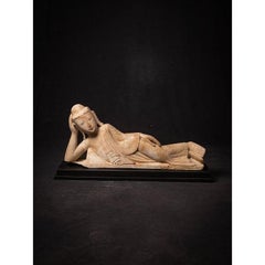 Special Antique Marble Reclining Shan Buddha from Burma