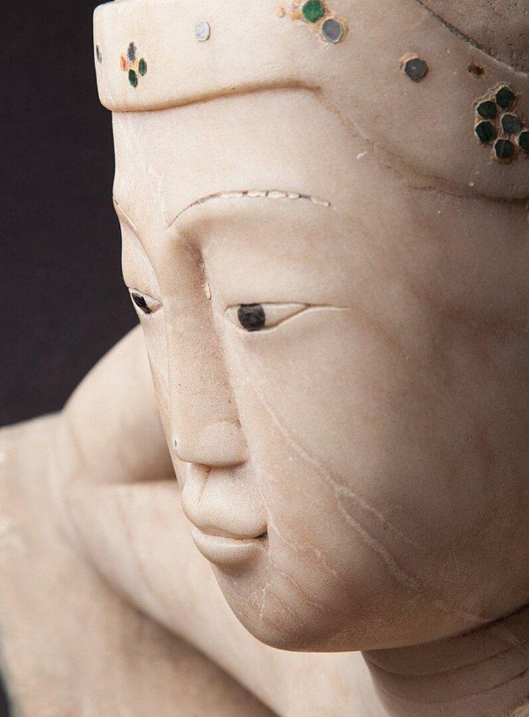 Special Antique Reclining Buddha Statue from Burma For Sale at 1stDibs