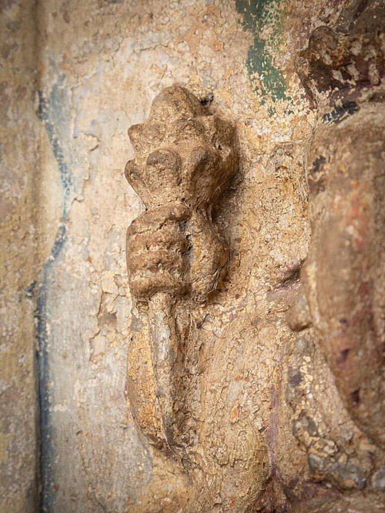 Speziale antike Ganesha-Statue aus Sandstein aus Indien im Angebot 7