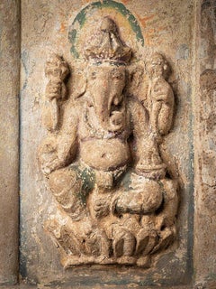 Special Antique Sandstone Ganesha Statue from India