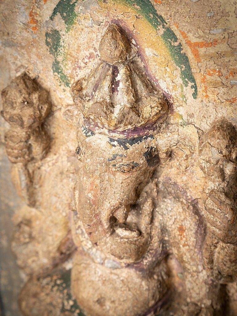 Speziale antike Ganesha-Statue aus Sandstein aus Indien im Angebot 3