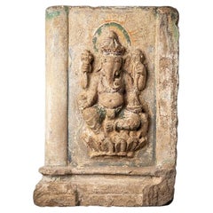 Statue ancienne spéciale de Ganesha en grès de l'Inde