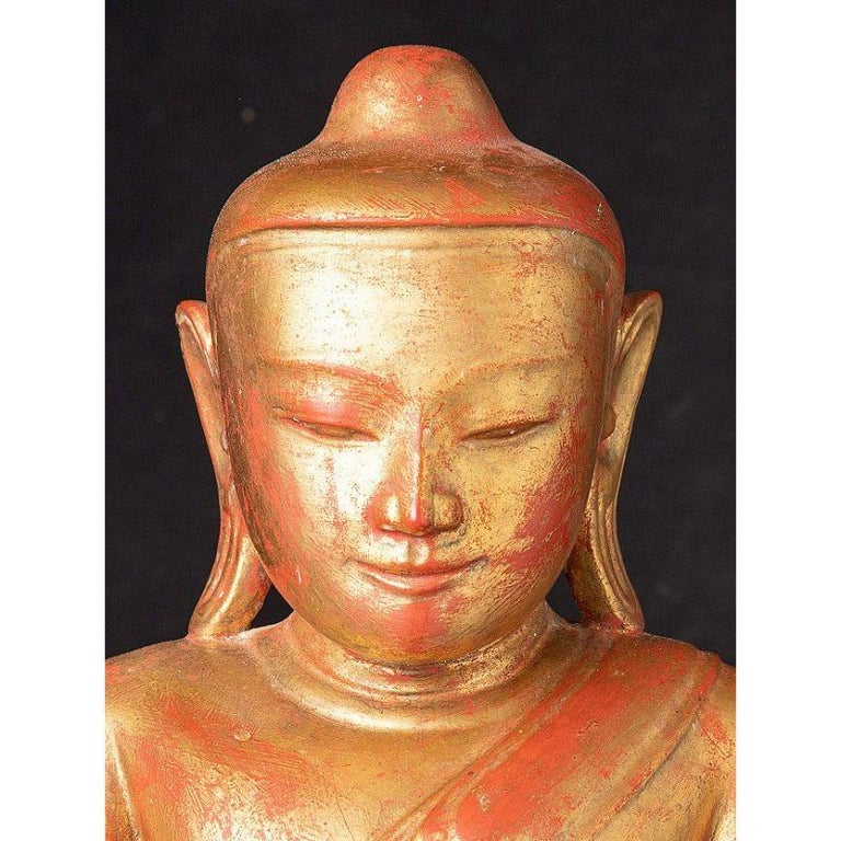 Special Antique Wooden Burmese Buddha from Burma For Sale at 1stDibs