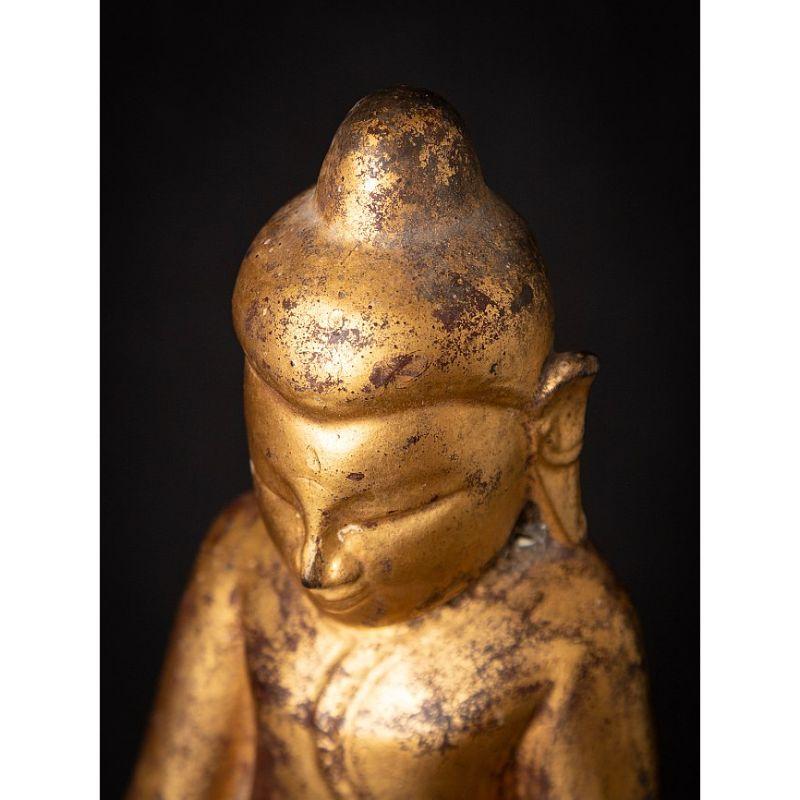 Special Antique Wooden Burmese Buddha Statue from Burma For Sale 10
