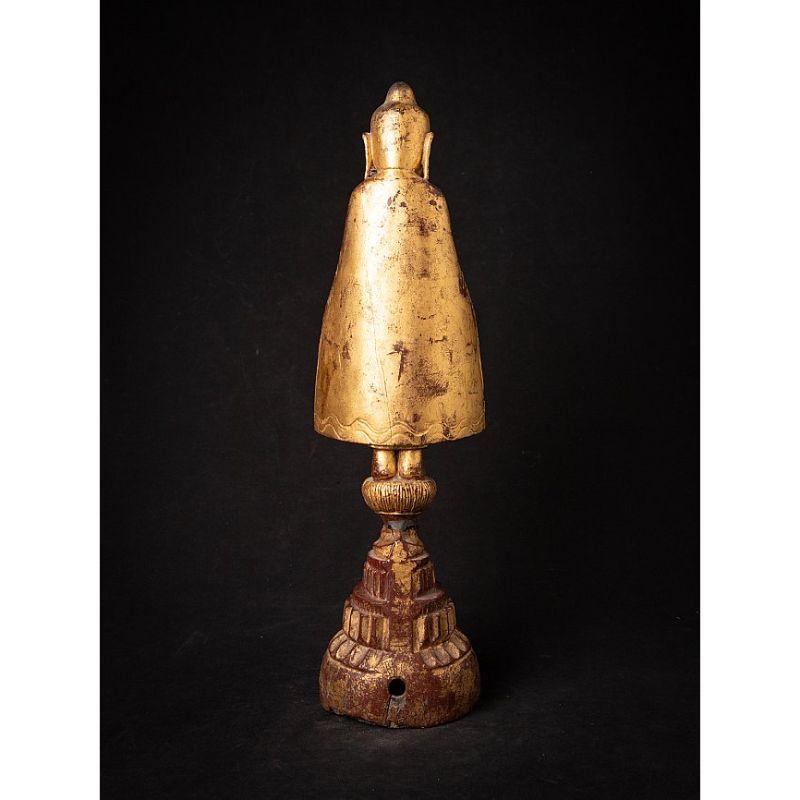 17th Century Special Antique Wooden Burmese Buddha Statue from Burma For Sale