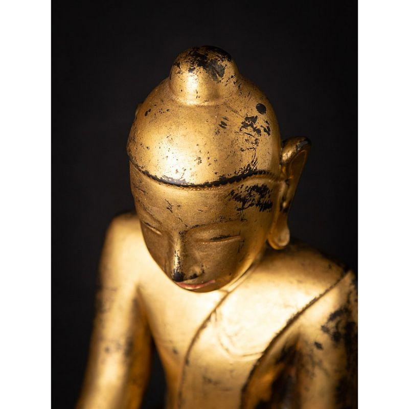 Special Antique Wooden Burmese Mon Buddha Statue from Burma 10