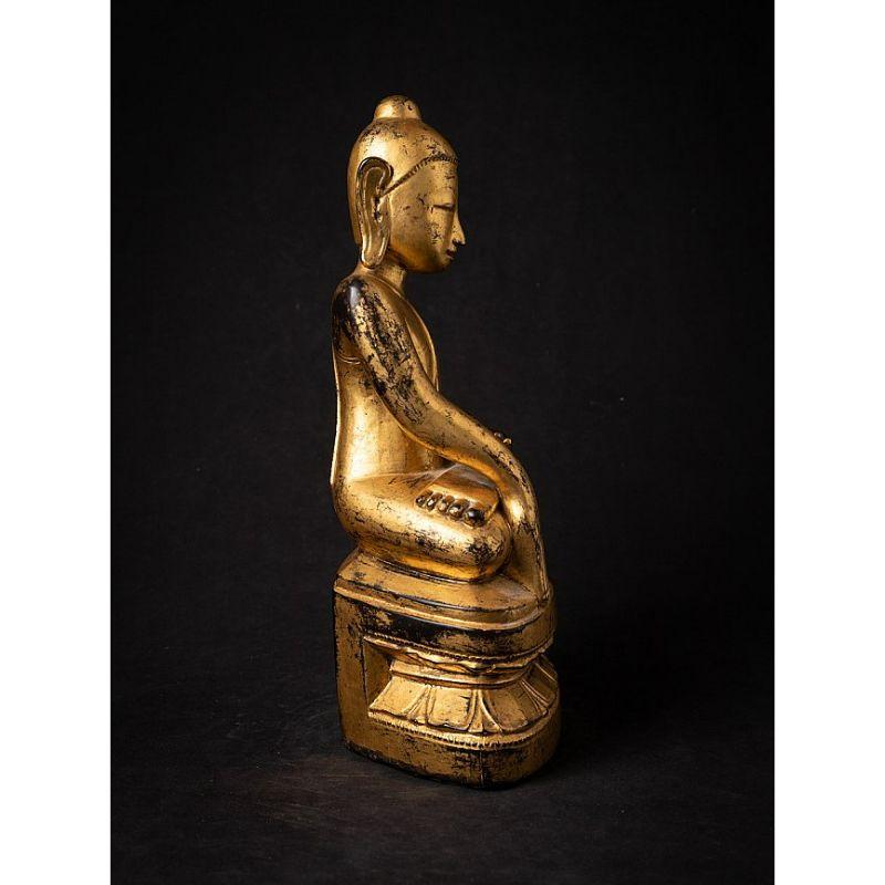 Special Antique Wooden Burmese Mon Buddha Statue from Burma 1