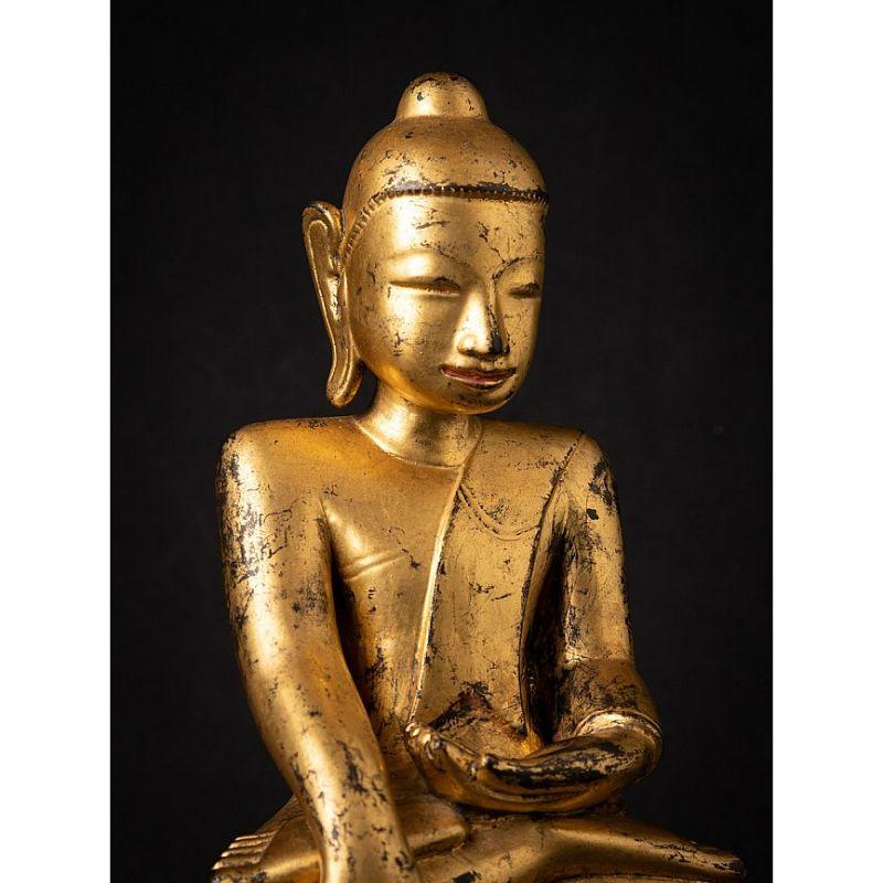 Special Antique Wooden Burmese Mon Buddha Statue from Burma 3