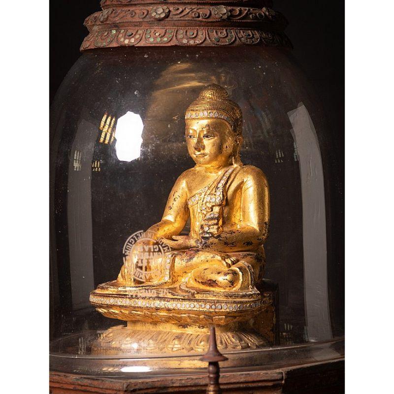 Special Antique Wooden Burmese Stupa from Burma For Sale 5