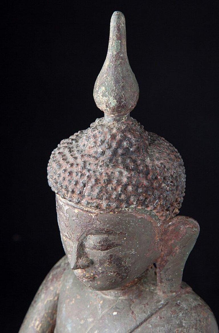 Special Bronze Ava Buddha Statue from Burma Original Buddhas For Sale 9