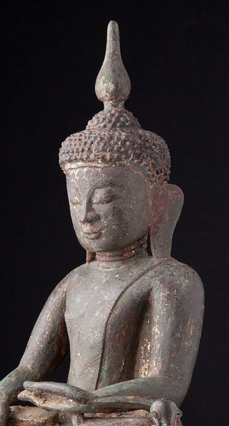 Special Bronze Ava Buddha Statue from Burma Original Buddhas For Sale 4